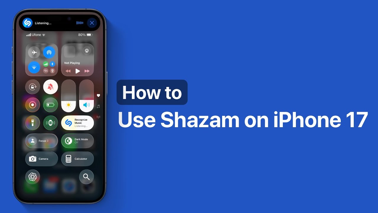 Как использовать Shazam на iPhone 17