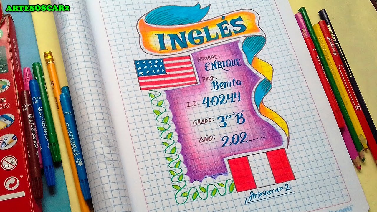 MIRA como Dibujar una Caratula de INGLES - English cover