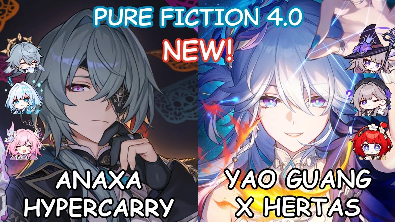 E1S1 Anaxa Hypercarry & E0S1 Yao Guang x E0S1 The Herta - Pure Fiction 4.0 - Honkai: Star Rail