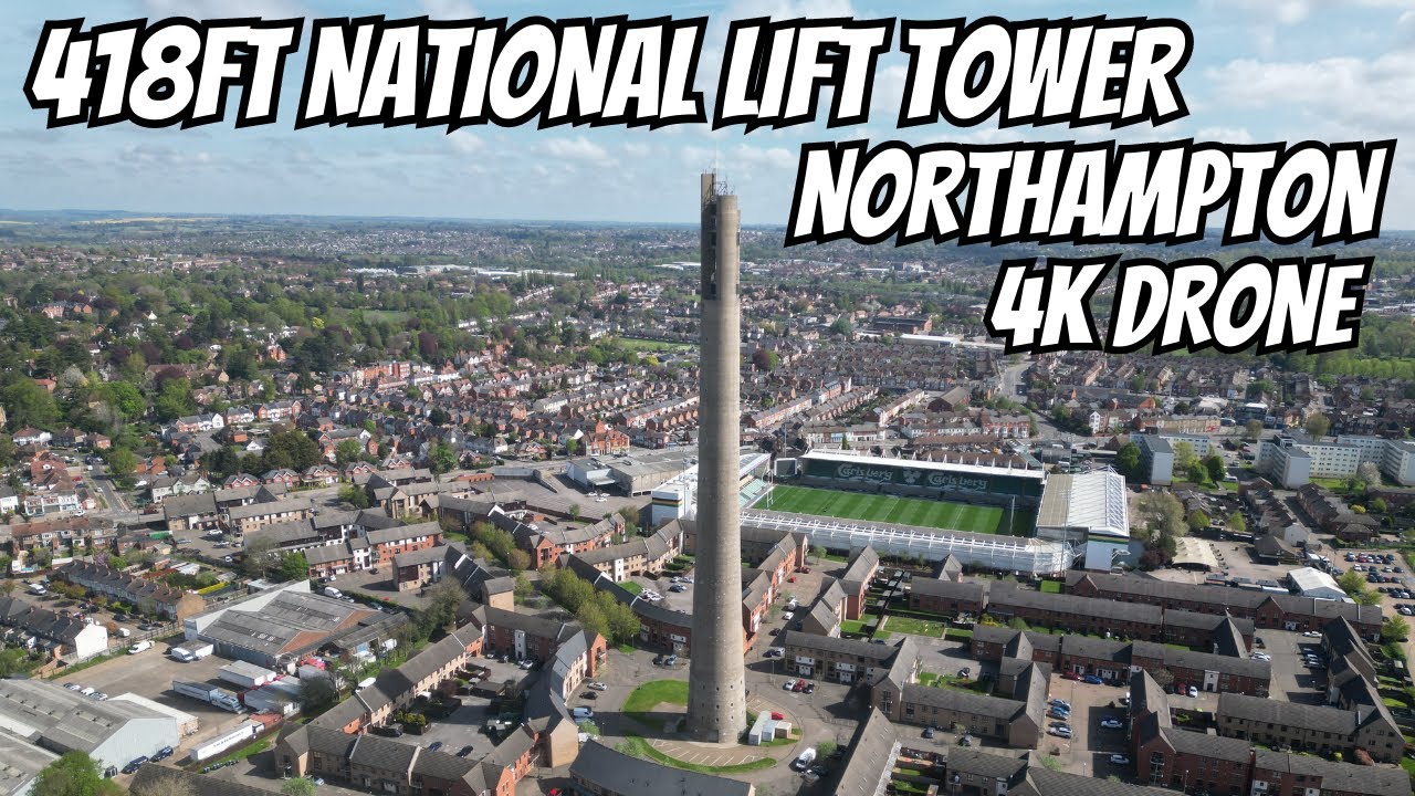 418FT NATIONAL LIFT TOWER - NORTHAMPTON - 4K DJI MINI 3 PRO DRONE