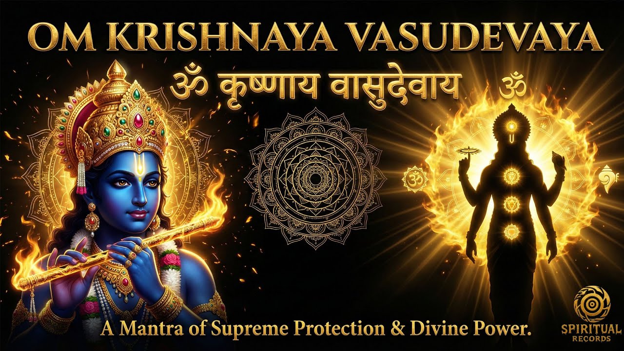 🌼 Krishna Mantra for Peace | Krishnaya Vasudevaya | Ancient Chant to Destroy Negativity 🙏