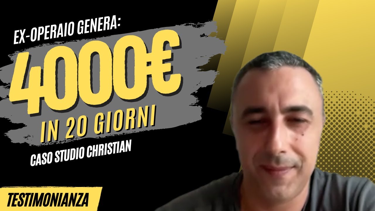 Intervista a Christian - Genera 4000€ in 20 giorni con il suo e-commerce