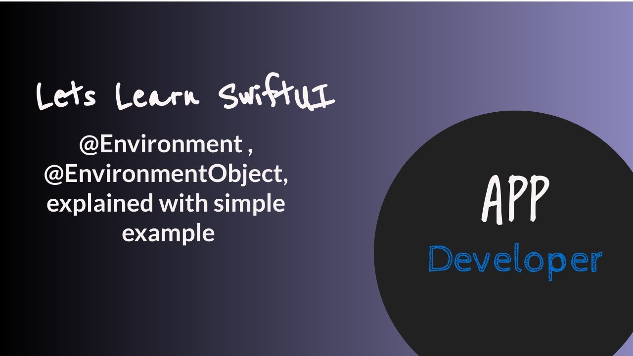 @Environment , @EnvironmentObject, in SwiftUI