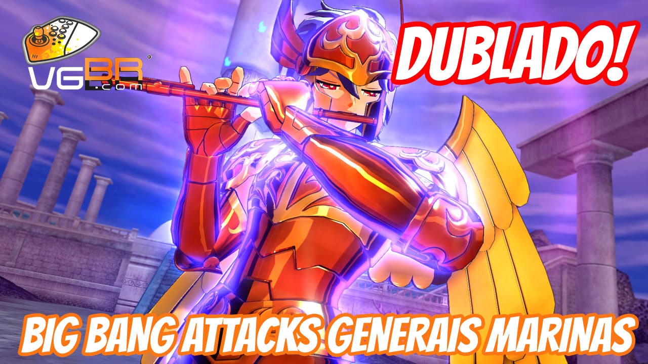 Os Cavaleiros do Zod&iacute;aco Alma dos Soldados Big Bang Attacks Generais Marinas Poseidon DUBLADO