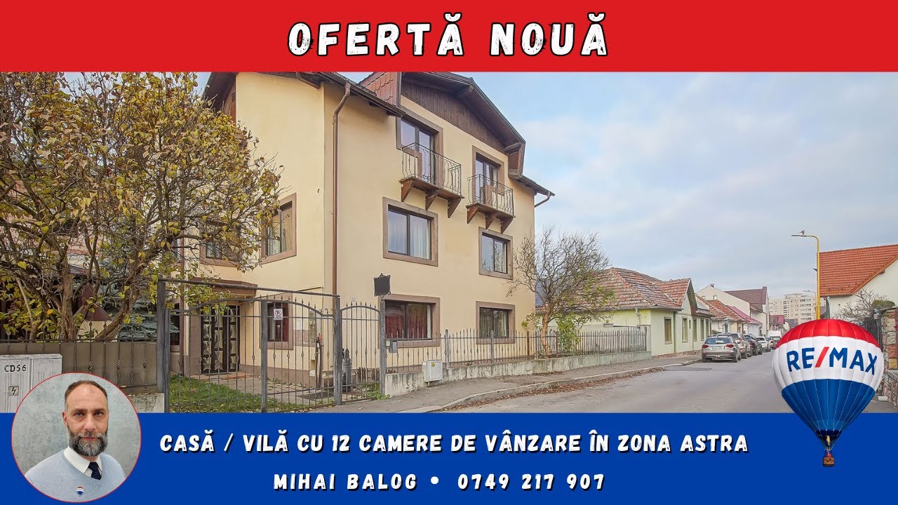 Casă / Vilă cu 12 camere de vânzare în zona Astra, Brașov