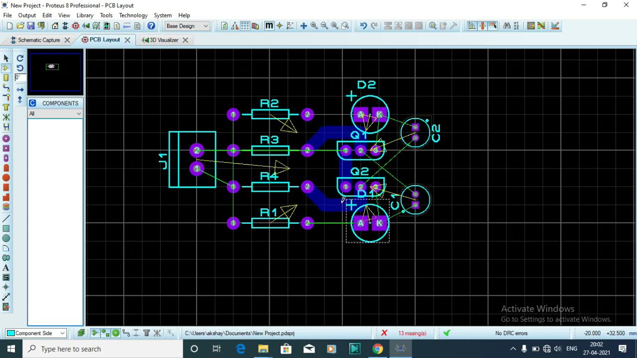 multi vibrator PCB circuit