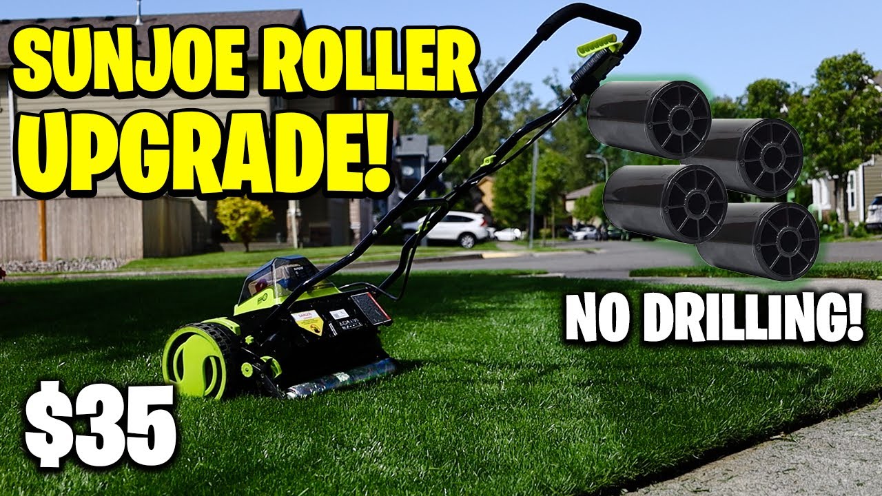 SunJoe Cordless Electric Reel ROLLER upgrade! NO DRILLING DIRECT FIT! Sunjoe Mower MOD under $35 🥹
