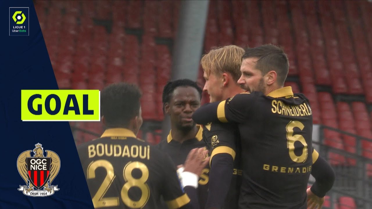 Goal Kasper DOLBERG (13' - OGCN) STADE BRESTOIS 29 - OGC NICE (0-3) 21/22