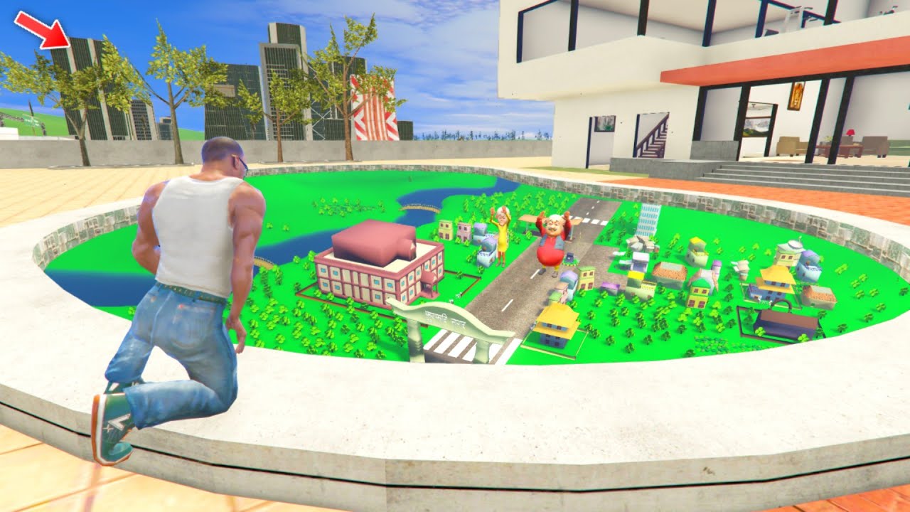Franklin Found Motu Patlu City Under Swimming Pool In INDIAN BIKE DRIVING 3D