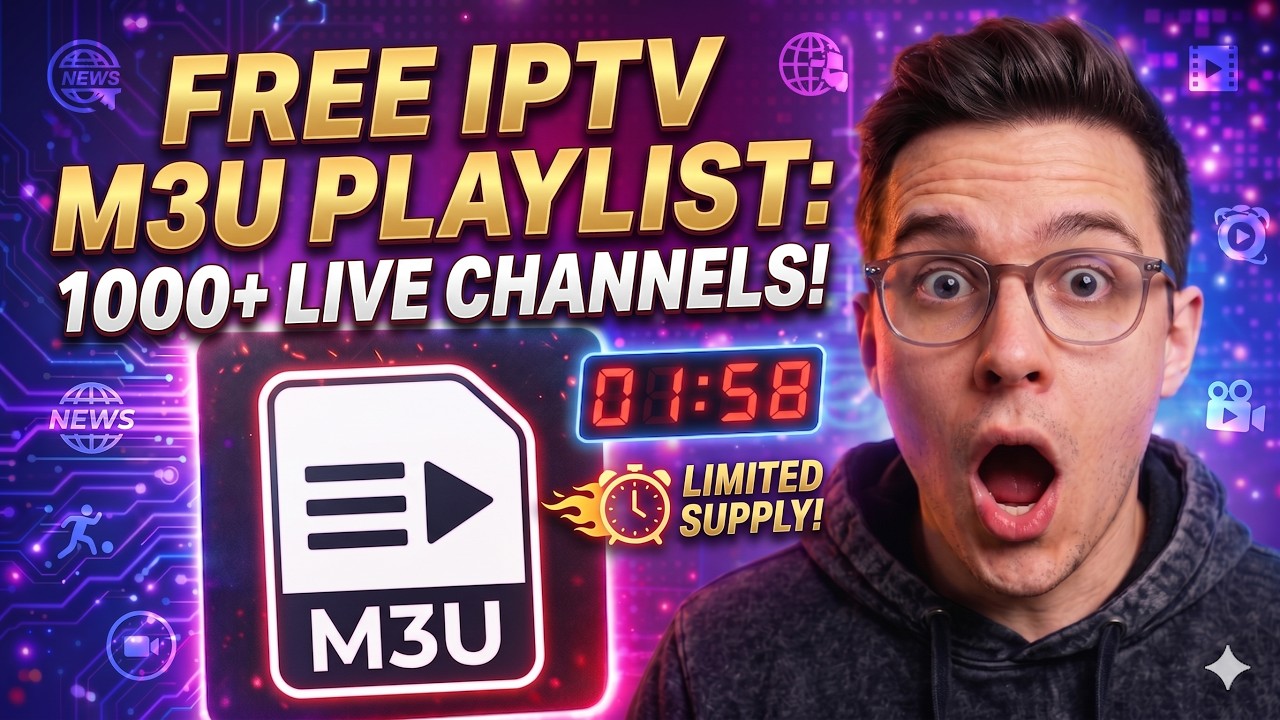 Бесплатный IPTV M3U плейлист, июнь 2026 г. | 1000+ ТВ-каналов в прямом эфире на всех устройствах