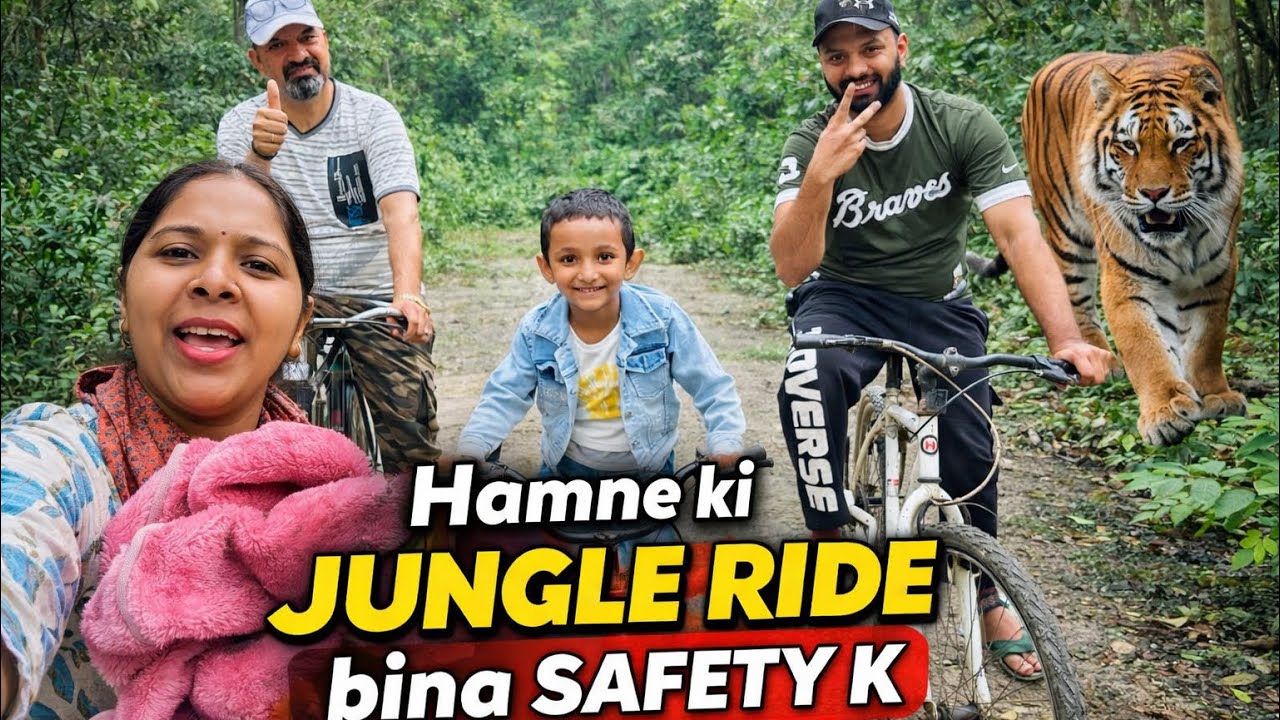 Ham Gaye Andhi Barish Me Jungle Ki Taraf😱// Jiya Ne Kari cycle Ride  🚲 #youtube #viralvideo 