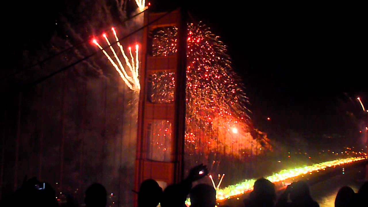 Golden Gate Bridge 75th anniversary fireworks with finale 5/27/12