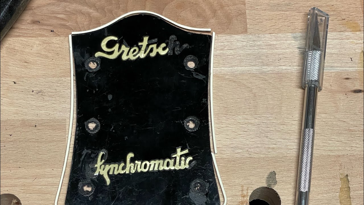 1954 Gretsch Synchromatic laminating plastic headstock plate