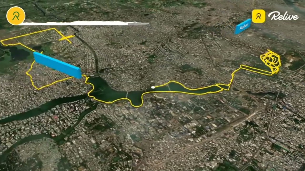3D Route map of my 50k run