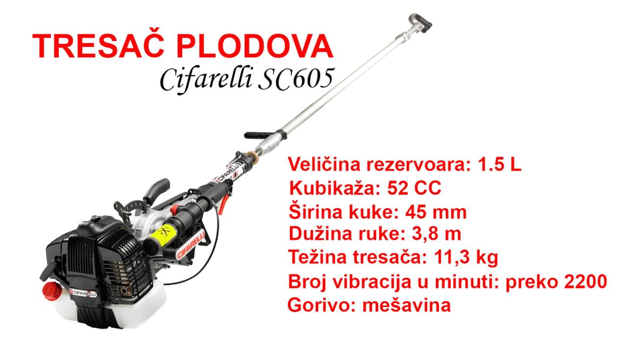 Tresač plodova Cifarelli SC605