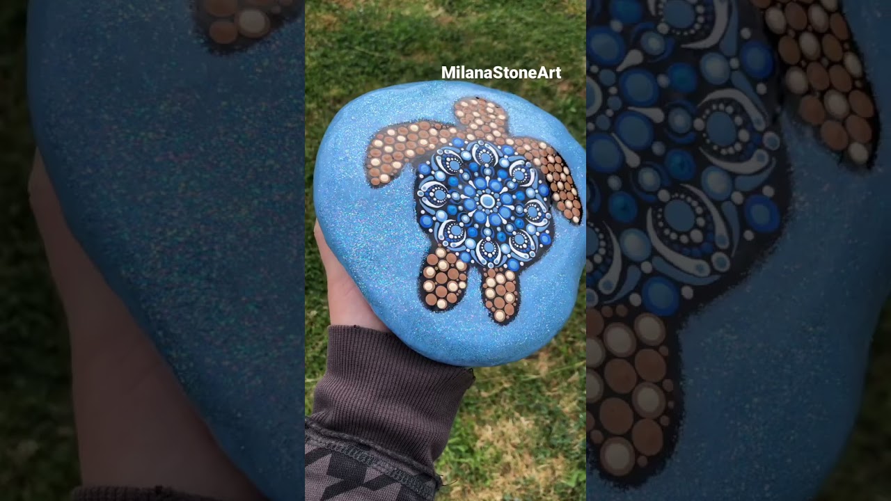 Mandala turtle #mandala #gift #art #unique #dotting #pointillism #turtle #forsale #order