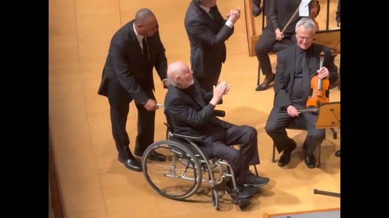 Our Maestro John Williams Reappears On A Wheelchair at the Walt Disney Concert Hall