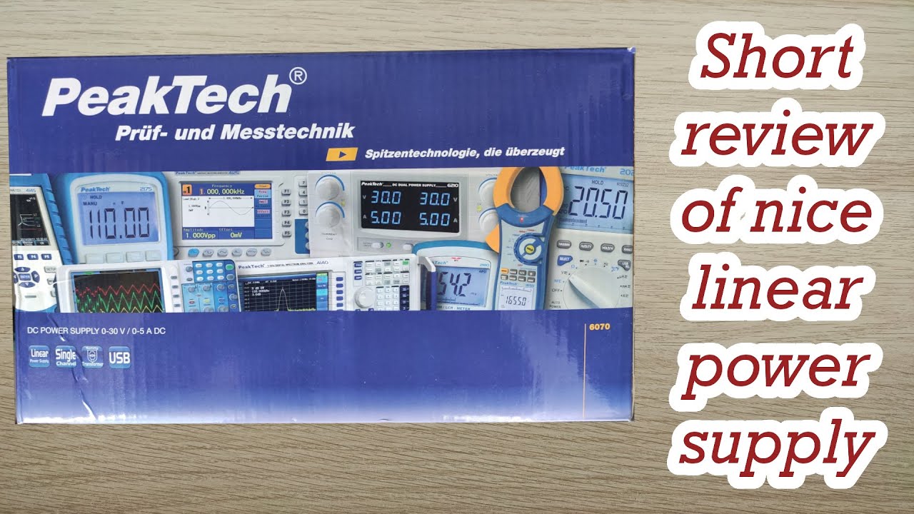 Linear power supply PeakTech 6070 / Short Review / Kratka recenzija  linearnog lab. napajanja