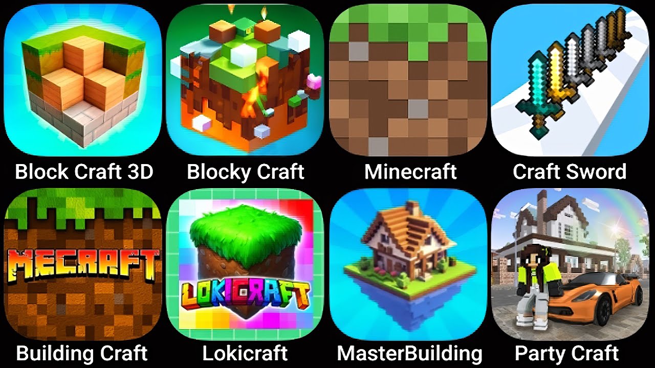 Block Craft 3D,Blocky Craft,Minecraft,Craft Sword,Mecraft Building,Lokicraft,Master Building