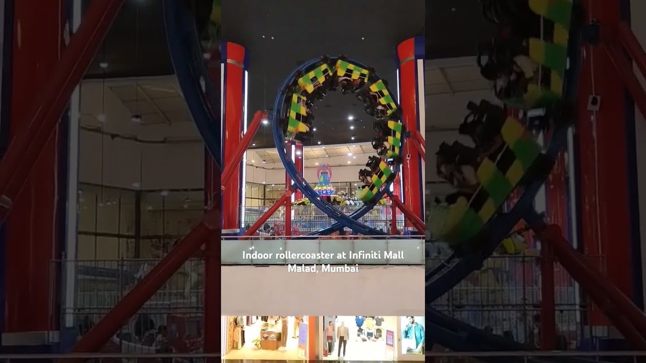 Indoor roller coaster at Infiniti mall, Malad in Mumbai 