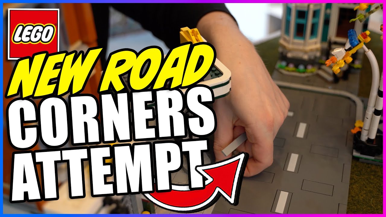 Attempting CORNERS using the NEW LEGO ROAD PLATES! (To use in my 2021 LEGO City updates)