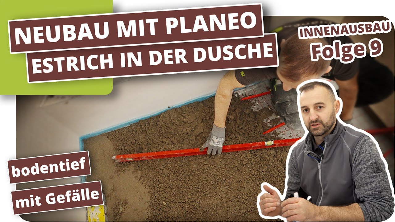 Gef&auml;lleestrich in der Dusche