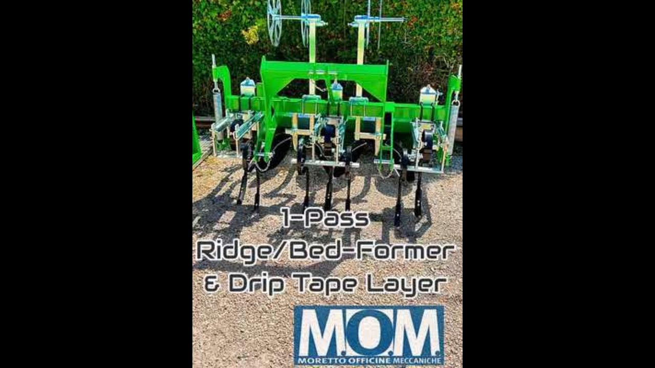 M.O.M. - NEW PRODUCT! 1-Pass Bed-Former & Drip Tape Laying Machine