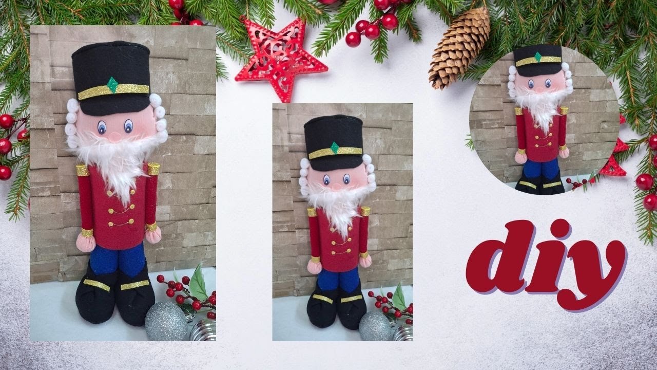 Haremos CASCANUECES con envase y tubos de CARTÓN reciclados para NAVIDAD🎄☃⛄