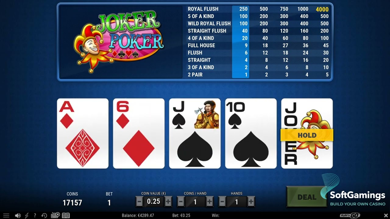 Play'n GO - Joker Poker MH - Gameplay Demo