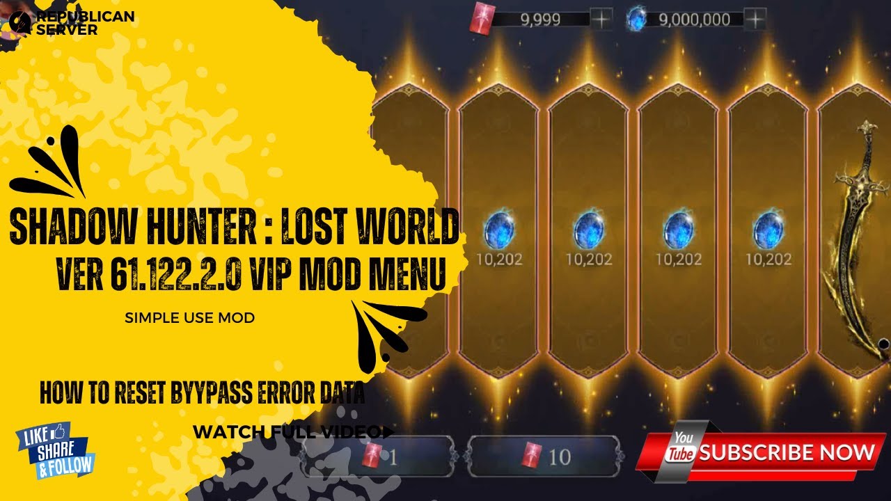 Shadow Hunter 60.122.2.0 MOD VIP NEW M/OD Menu 