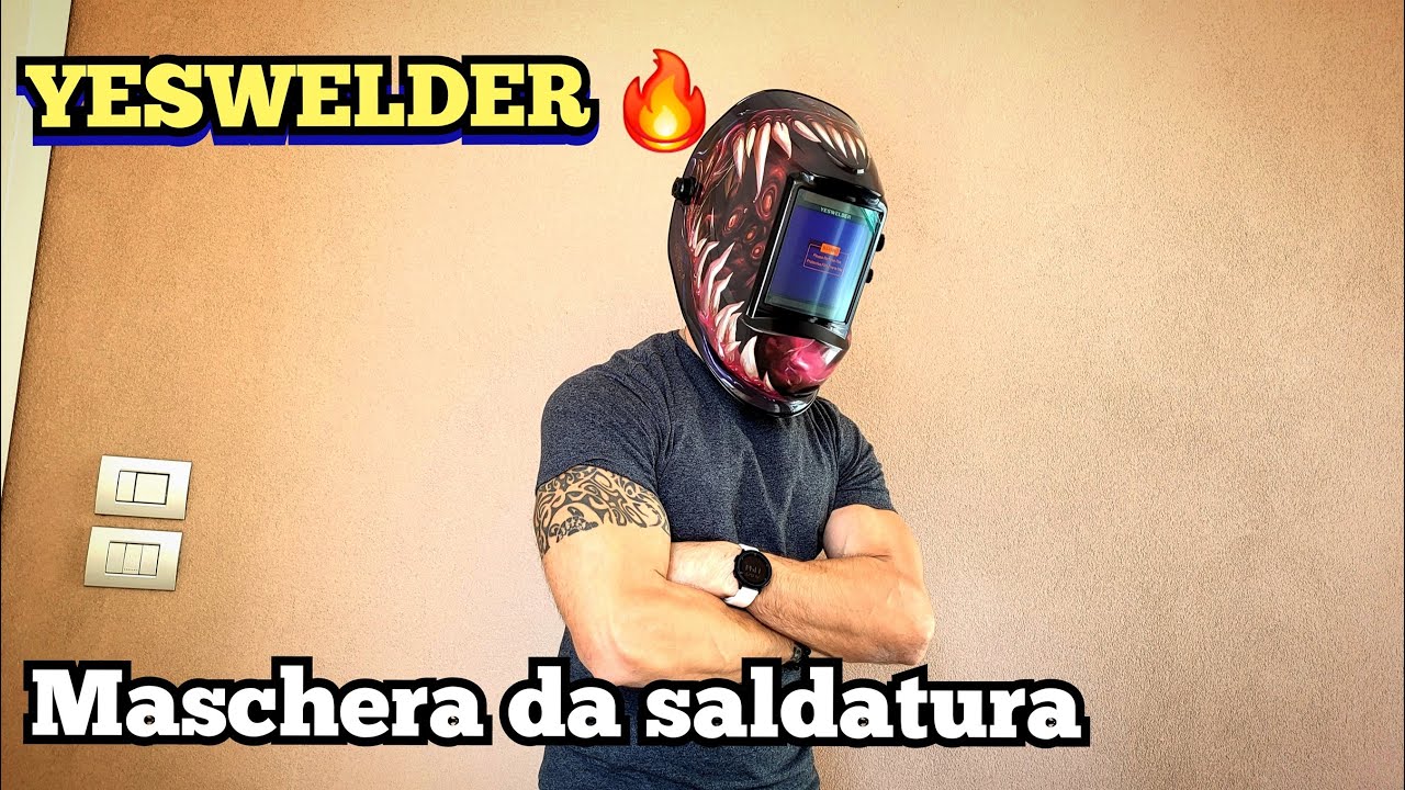 Maschera da saldatura autoscurante Yeswelder lyg-m800h 🔥😍| auto darkening helmets | amazon