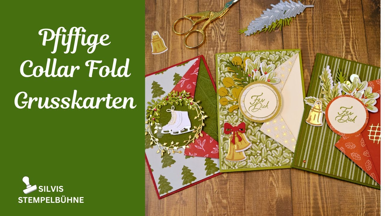 Besondere Kartentechnik /Collar Fold Card / Exklusiv Online / Golden Greenery /Stampin' Up!
