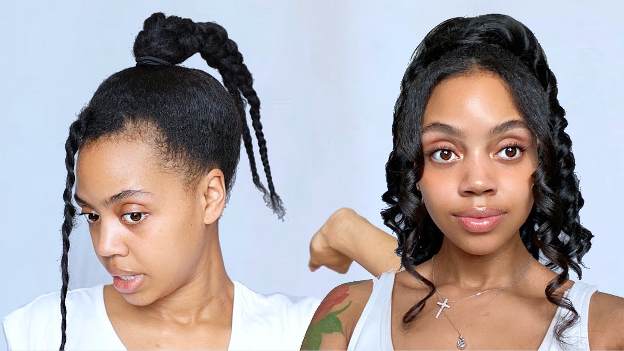 HOW TO TURN A HALF WIG INTO A PONYTAIL | Cool Calm Curly