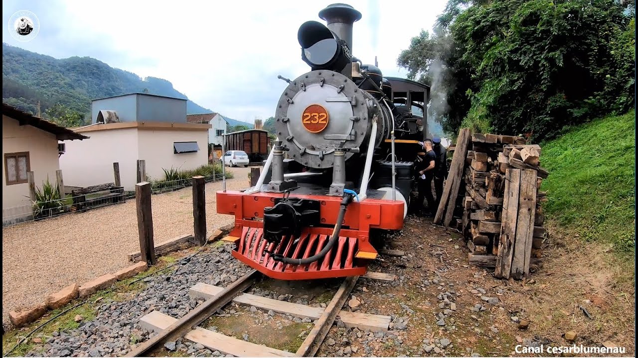 🇧🇷  Locomotiva a vapor número 232 / Steam locomotive number 232 - Apiúna/SC - (Brasil)