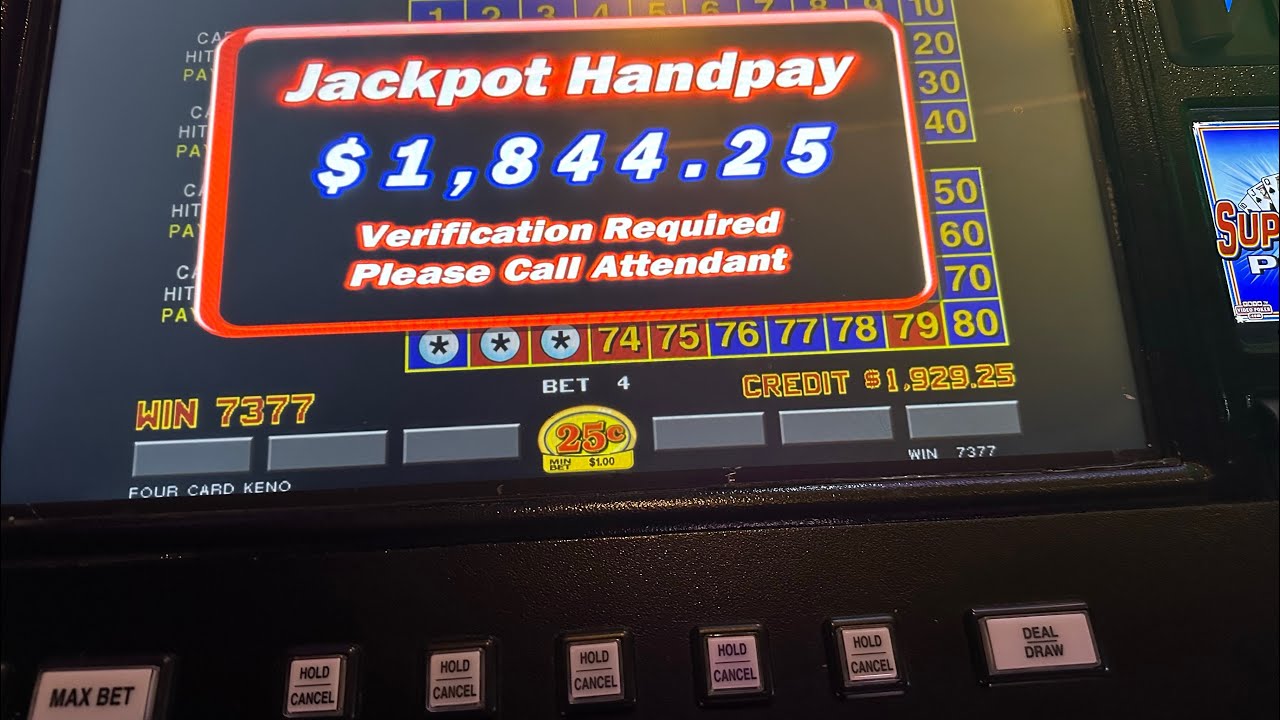 Keno Jackpot Hand Pay on Four Card Keno at Yaamava’