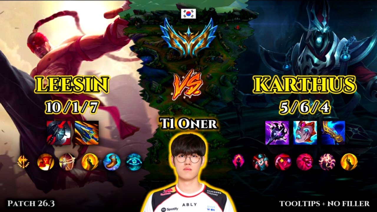 T1 Oner | Lee Sin JUNGLE vs Karthus | Patch 26.3 | 2026-02-12 | KR CHALLENGER | LOL GAMEPLAY