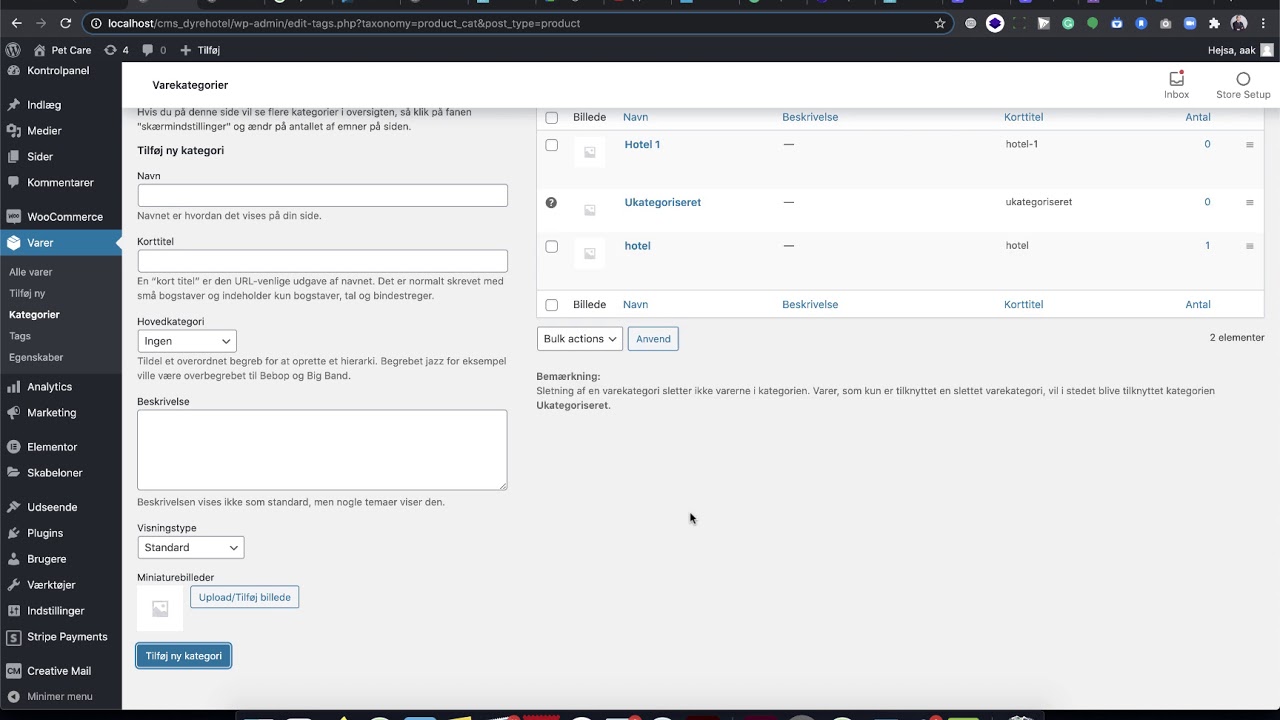 Woocommerce - Indstillinger #6