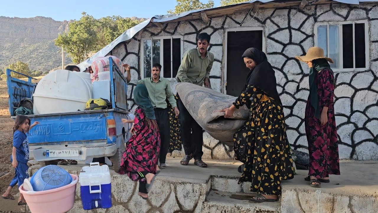 Rajab and Hakimeh are gathering their household belongings and preparing for migration.