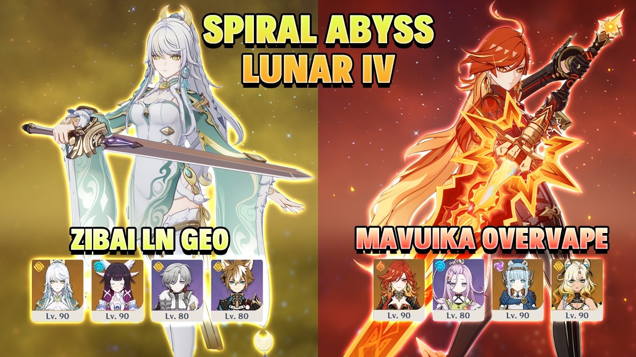 C0 Zibai & C0 Mavuika | Spiral Abyss Lunar IV Floor 12 36-Stars | Genshin impact 6.3