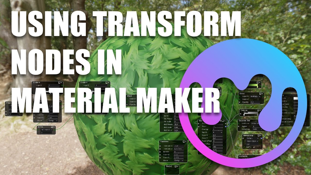 Использование узлов преобразования в Material Maker