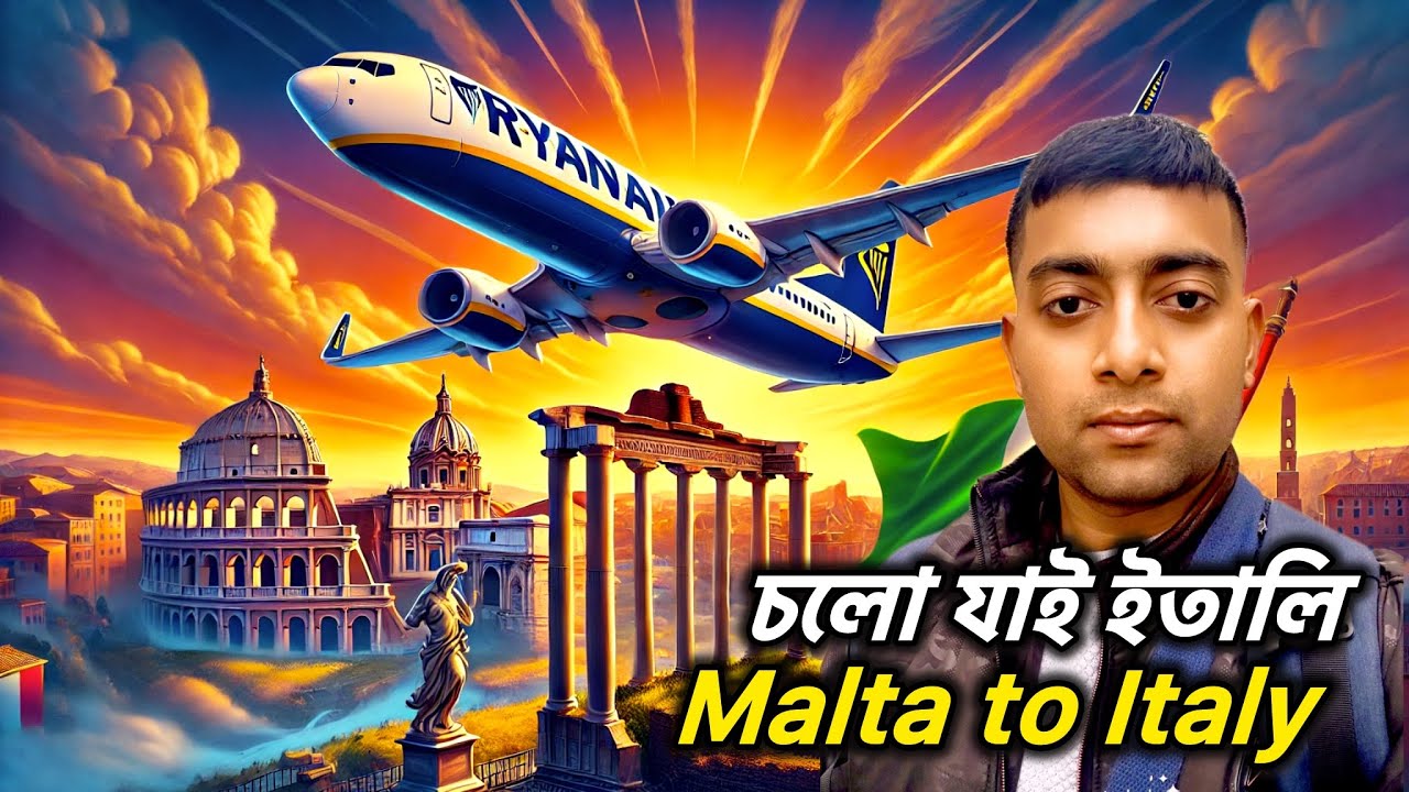 ১৫০০ টাকায় মালটা থেকে ইতালি আসলাম কিভাবে | Malta 🇲🇹 to Italy 🇮🇹.
