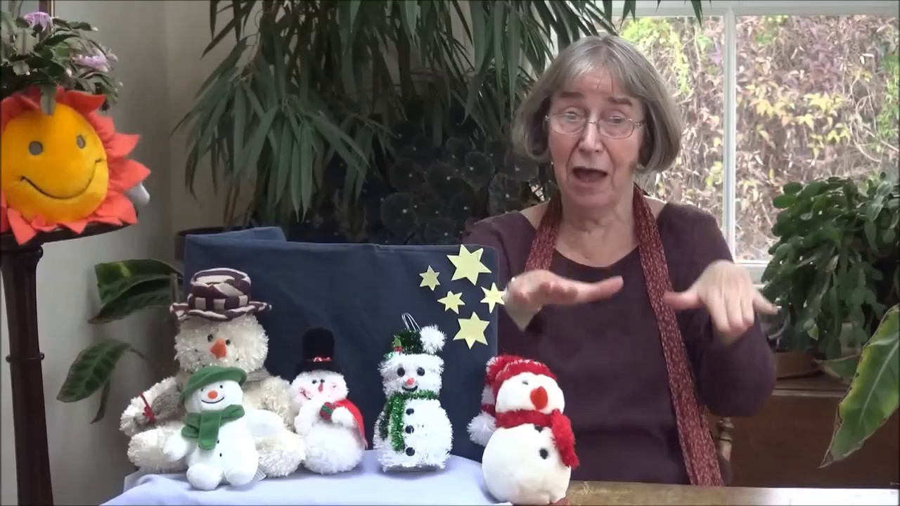 Five little snowmen fat - a winter handplay