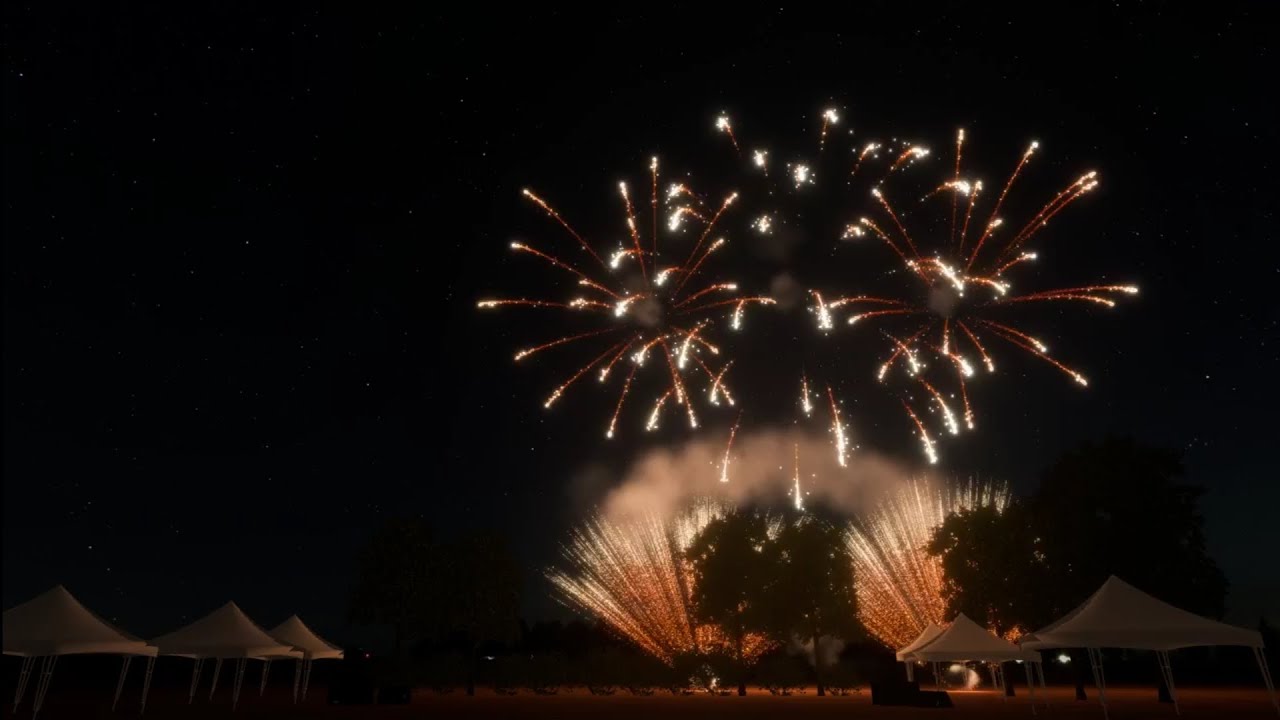 FWSIM: Feu d'artifices pyromusical, 4 musiques épiques, 18 mars 2026