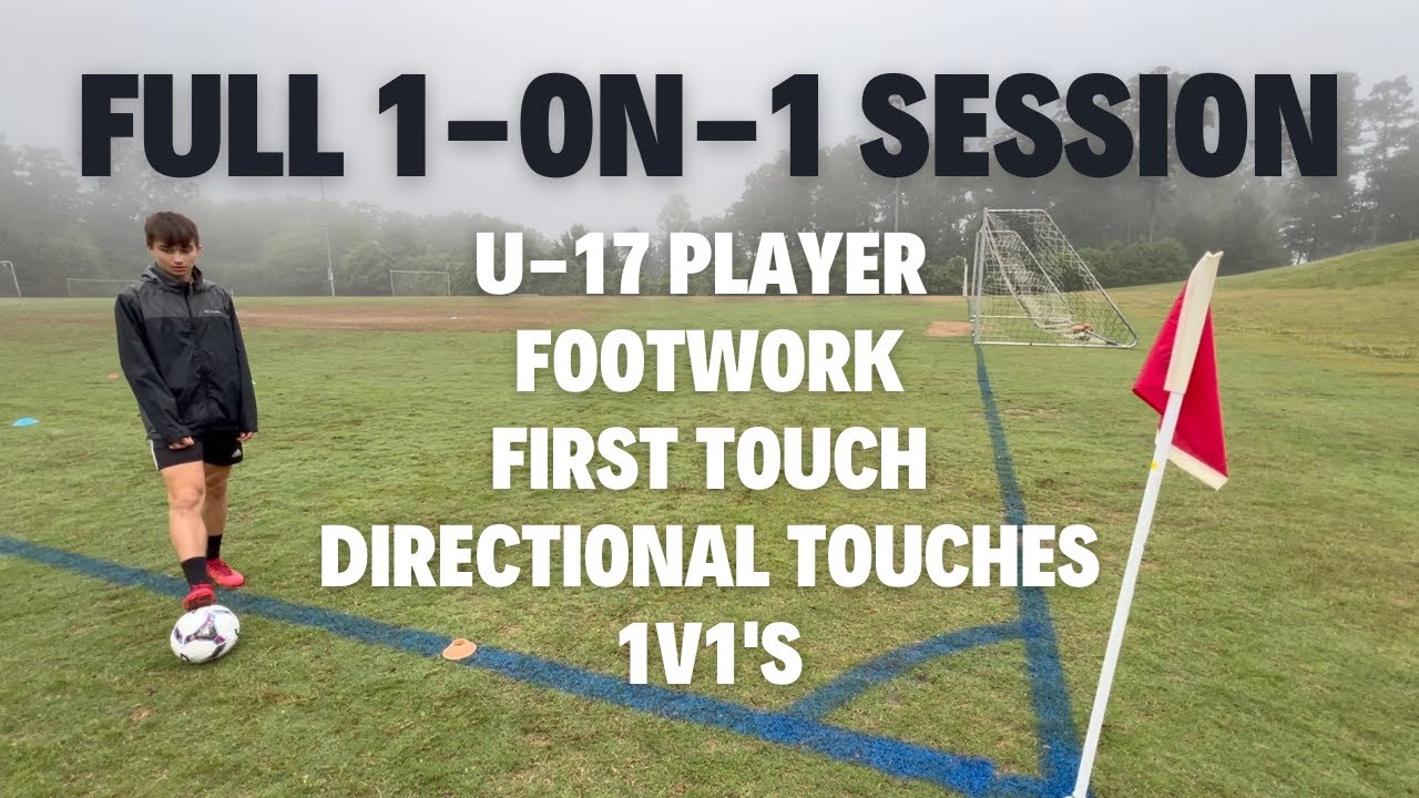 Full 1-on-1 Soccer Training Session | Improving Footwork, First Touch, & Directional Touches | 1v1's