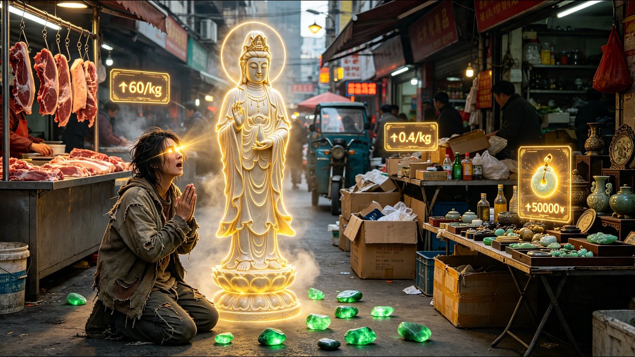 Women gets divine eyes to see future prices! Stocks meat, hunts jade, appraises treasures, gets rich