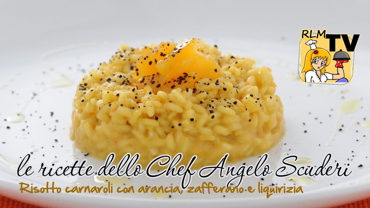 Risotto carnaroli con arancia, zafferano e liquirizia