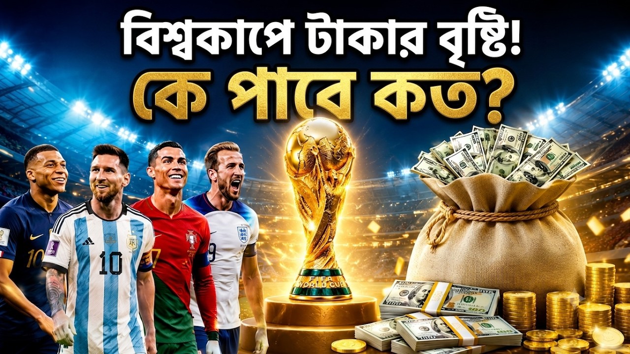 কোটি কোটি টাকার পুরস্কার! বিশ্বকাপে কে কত টাকা পাবে? | FIFA World Cup 2026 Prize Money Explained