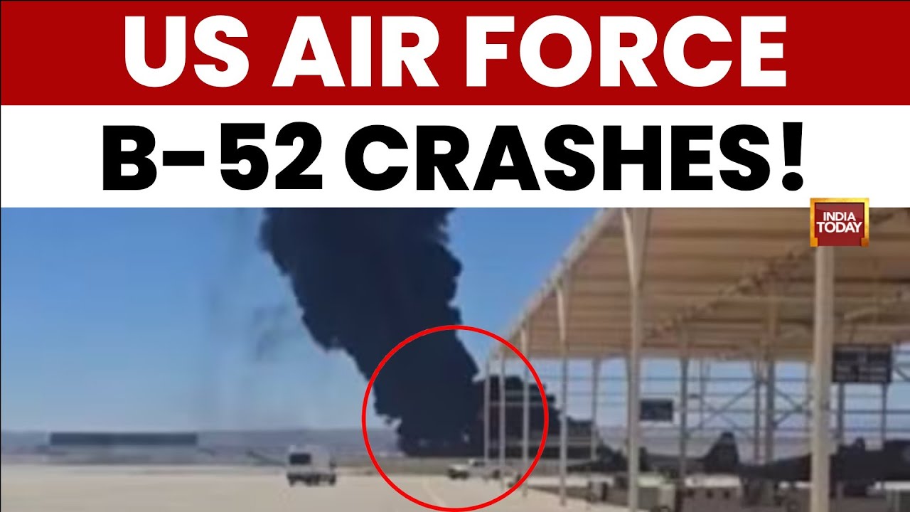 Срочные новости: бомбардировщик B-52 ВВС США разбился после взлета в Калифорнии, 8 погибших | Ind...