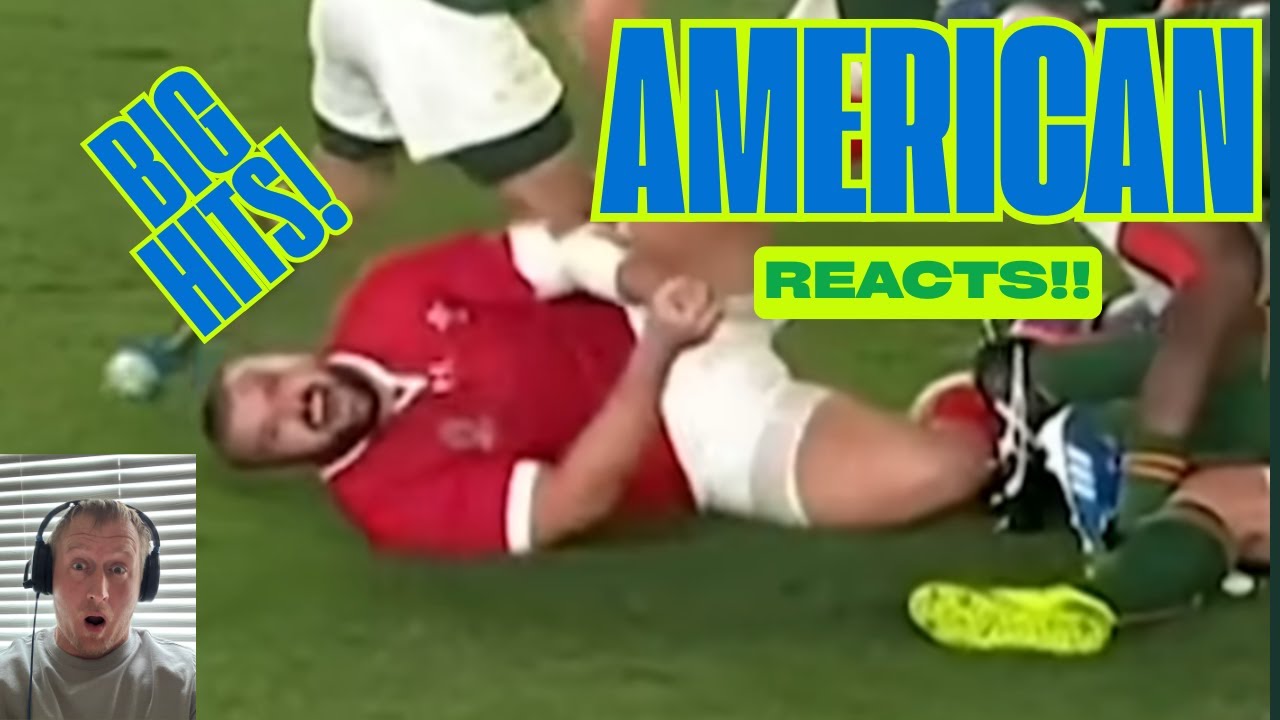 American Reacts BIGGEST Rugby Hits!!!