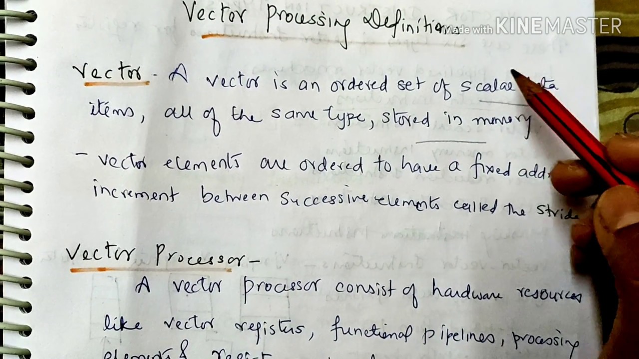 Vector processing definitions-ACA
